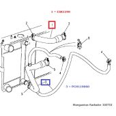 Mangueira Inferior do Radiador (Com Conexoes) -  Land Rover Defender - PCH119060 - Marca Allmakes