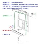 Borracha da Porta Traseira -  Land Rover Defender - LR044314 - Marca Eurospare