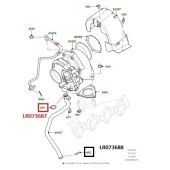 O´Ring Superior do Tubo de Retorno do Turbo - Land Rover Discovery 5 2.0L DSL 2017 > / Discovery Sport 2.0 DSL 2015 > / New Defender 2.0 DSL 2020 / Evoque 2.0 DSL 2019  - LR073687 - Marca Allmakes PR2