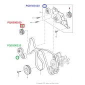 Polia Superior da Correia Poly V - Land Rover Defender PUMA 2007-2011 - PQH500100 - Marca Eurospare