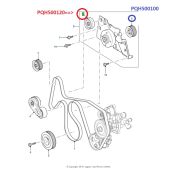 Polia da Correia Poly V Motor Puma - Land Rover Defender 2007-2011 - PQH500120 - Marca Eurospare